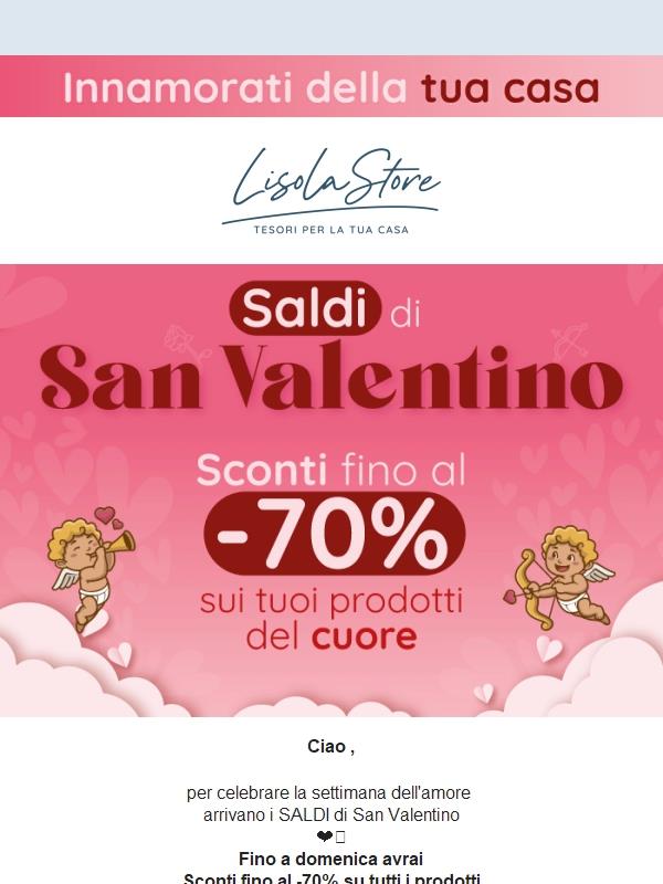 💌 Arrivano i SALDI di San Valentino: sconti fino al -70% su tutto