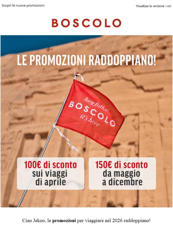 Fino a 150€ di sconto sul tuo prossimo viaggio