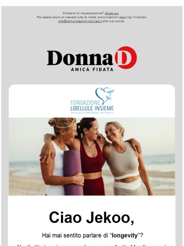 Vuoi sapere come prenderti cura del tuo benessere nel tempo? Te lo svelano la tua Amica Fidata e Fondazione Libellule