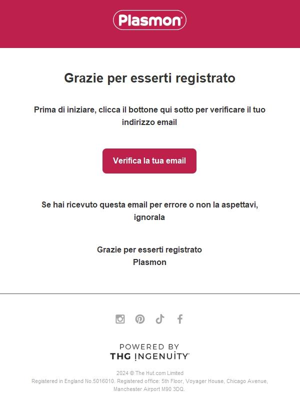 Confirma il tuo indirizzo email