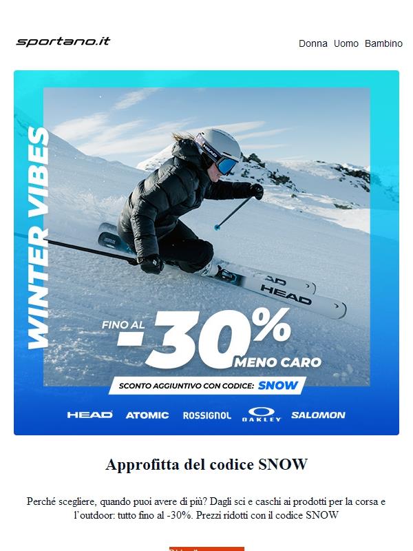 Top brand, super sconti! Winter Vibes fino a -30%!