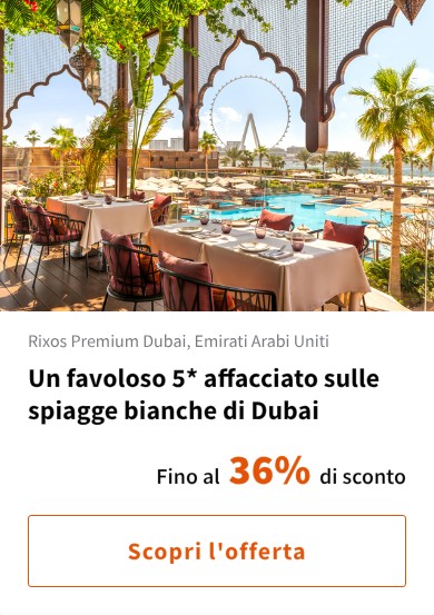 Un favoloso 5* affacciato sulle spiagge bianche di Dubai