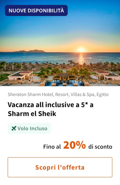 Vacanza all inclusive a 5* a Sharm el Sheik