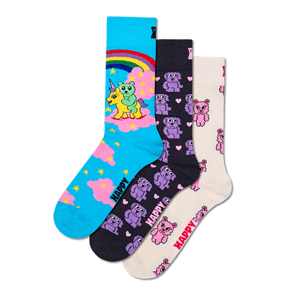 3-Pack Charm Animals Socks Gift Set