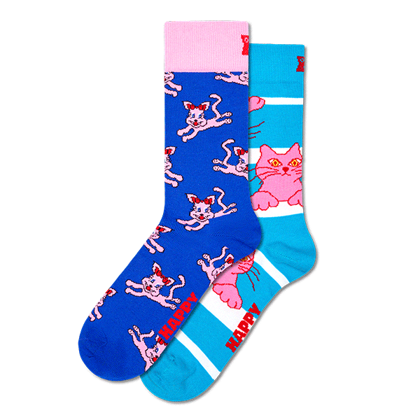2-Pack Cats Socks Gift Set