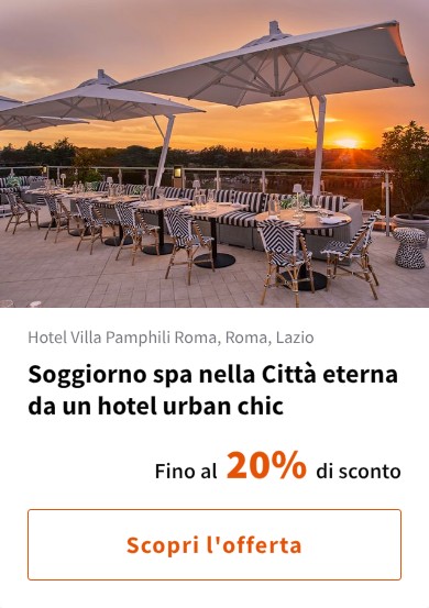 Soggiorno spa nella Città eterna da un hotel urban chic
