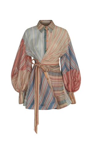 Rebellion linen and silk mini dress