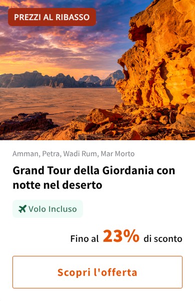 Grand Tour della Giordania con notte nel deserto