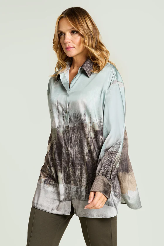 CAMICIA CON STAMPA PITTORICA