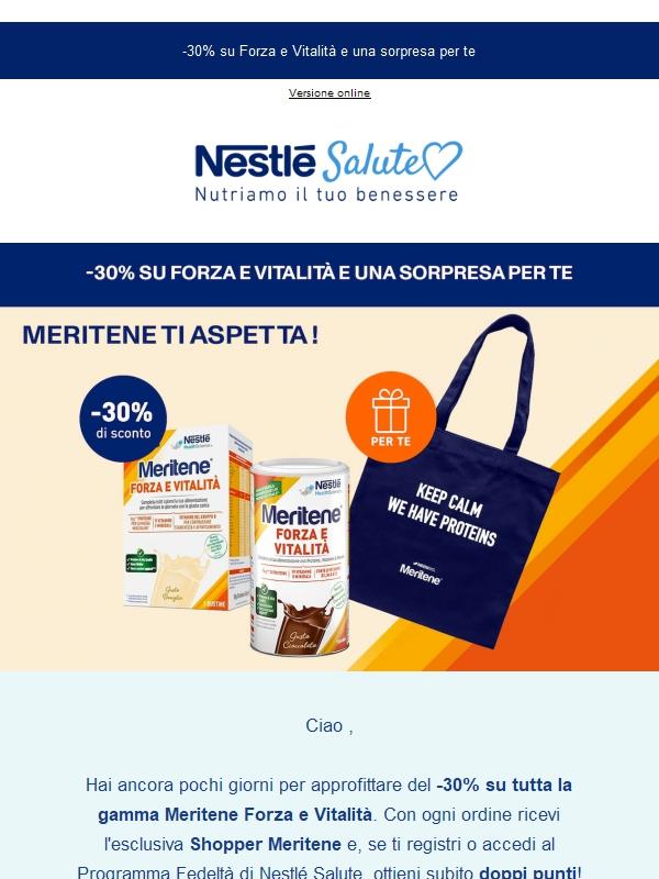 Lo sconto -30% su meritene forza e vitalità sta per scadere ⏳