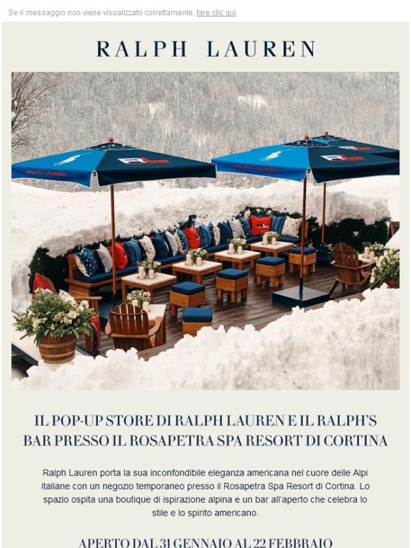 Ralph Lauren arriva a Cortina d’Ampezzo​