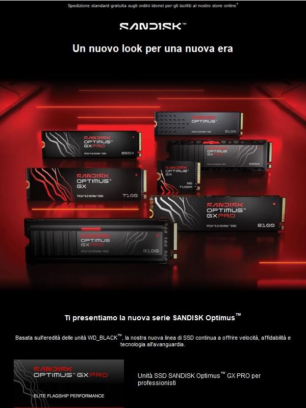 Novità entusiasmante: scopri la gamma SANDISK Optimus