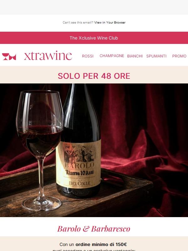 SOLO PER 48 ORE | Sconto del 15% su Barolo e Barbaresco selezionati