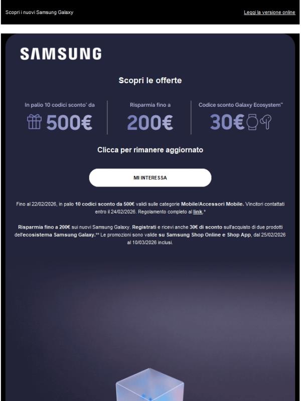 Galaxy Unpacked: prova a vincere 500€