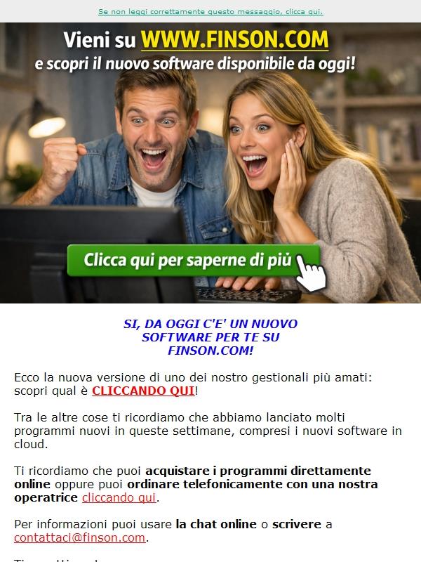 Sai che da oggi c'è un nuovo software su Finson.com?