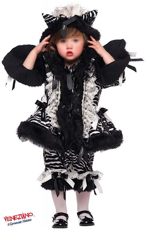 Costume carnevale zebra 0-3 anni - veneziano 51028