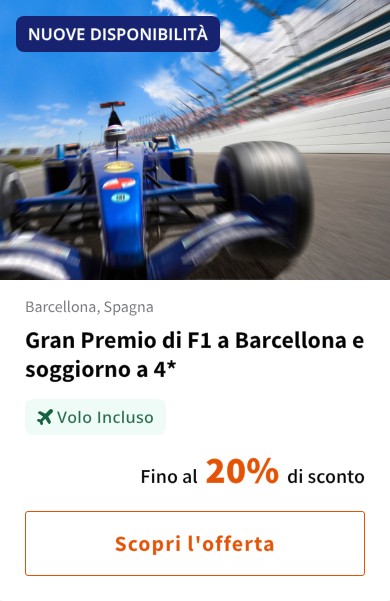 Gran Premio di F1 a Barcellona e soggiorno a 4*