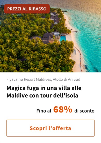 Magica fuga in una villa alle Maldive con tour dell'isola
