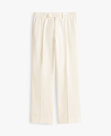 Pantaloni in twill di pura lana