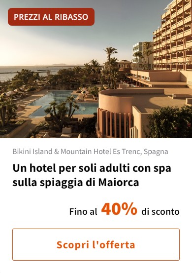 Un hotel per soli adulti con spa sulla spiaggia di Maiorca