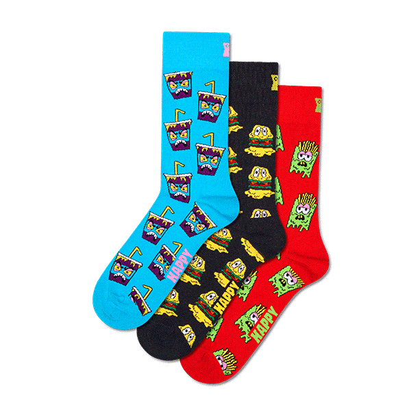 3-Pack Hangry Meal Socks Gift Set