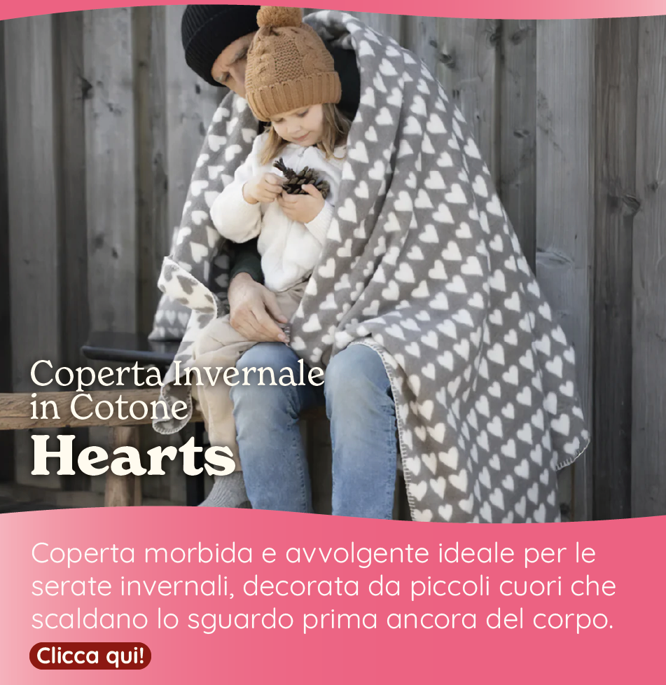 Coperta Invernale in Cotone - Hearts