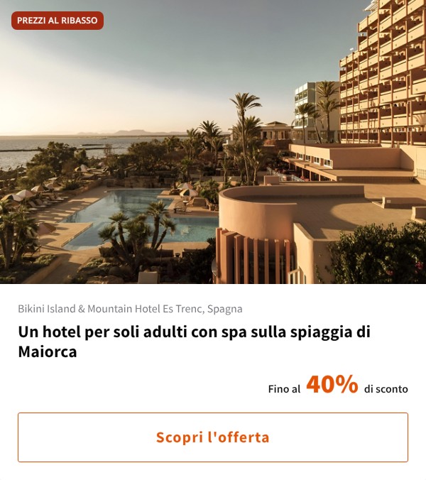 Un hotel per soli adulti con spa sulla spiaggia di Maiorca