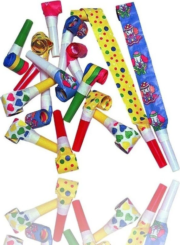Set 72 Trombette Di Carta Lingue Sonore Party Compleanno Festa Carnevale