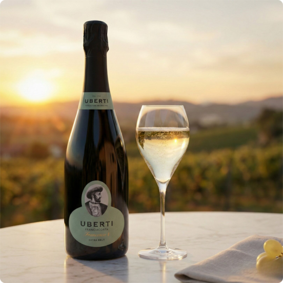 Francesco I Franciacorta DOCG Uberti + 6 Goblet Rastal Franciacorta