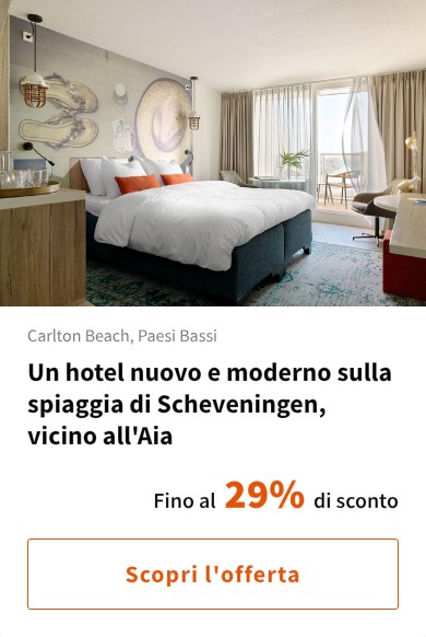 Un hotel nuovo e moderno sulla spiaggia di Scheveningen, vicino all'Aia