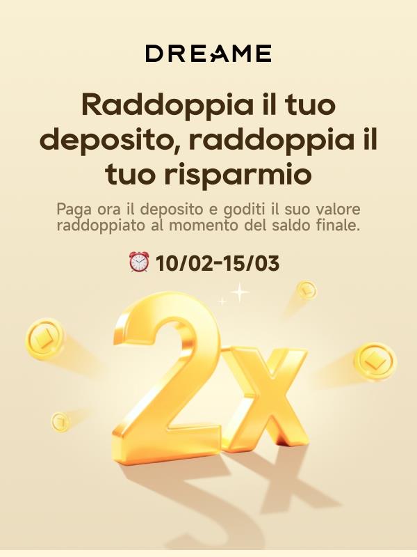 💥 Approfitta ora: 10 € di acconto, 20 € di sconto