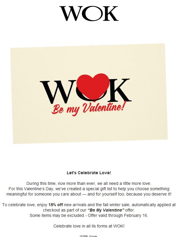 Celebrate Love in All Its Forms at WOK!
