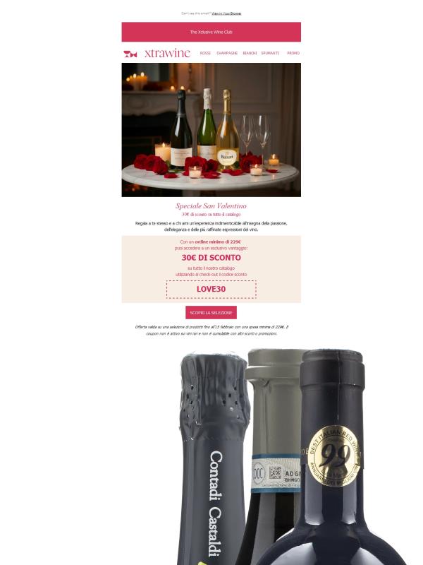 Speciale Weekend di San Valentino: 30€ di sconto