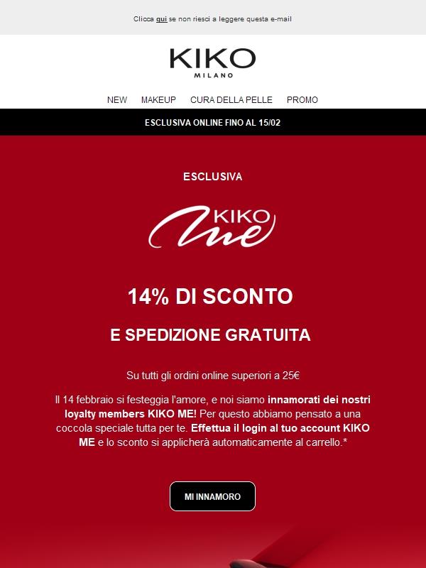 14 febbraio? 14% di sconto KIKO ME! 😍