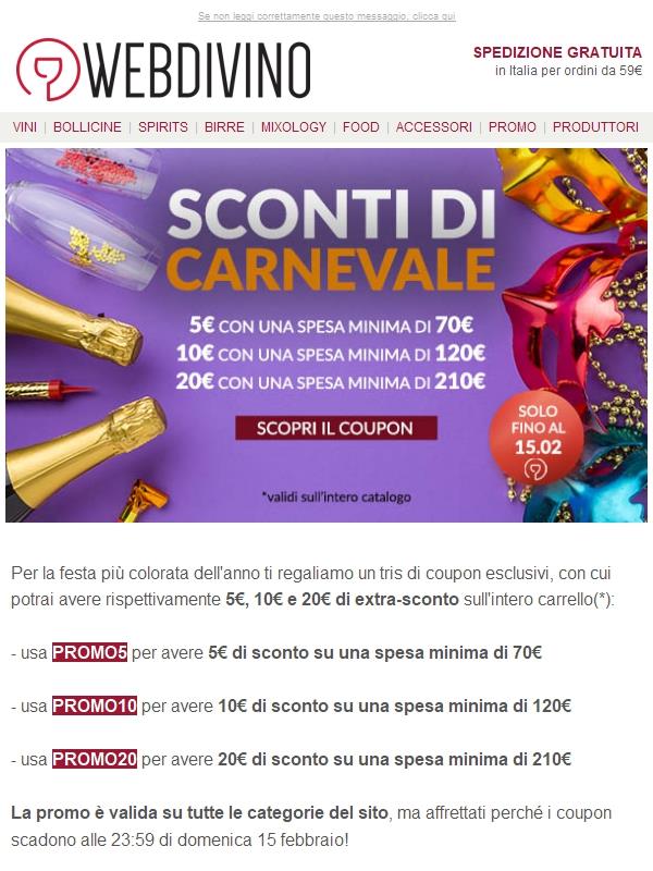 EXTRA SCONTI di 5€ 10€ e 20€ fino a domenica 🎉