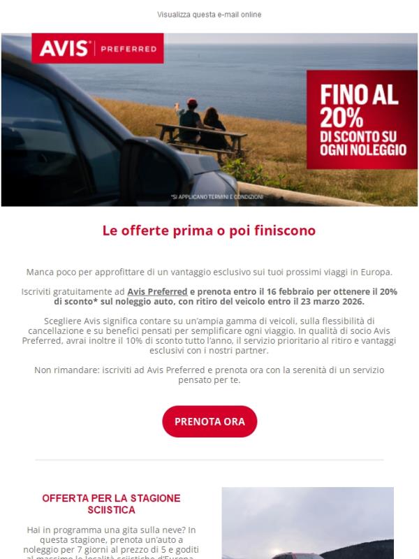 Il 20% di sconto sta per scadere