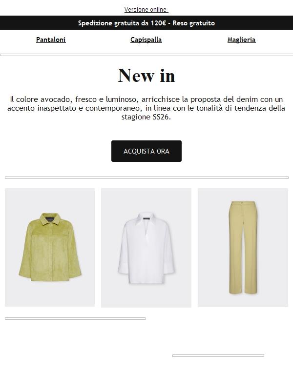 New in | Sfumature di avocado