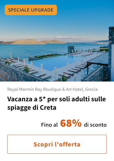 Vacanza a 5* per soli adulti sulle spiagge di Creta