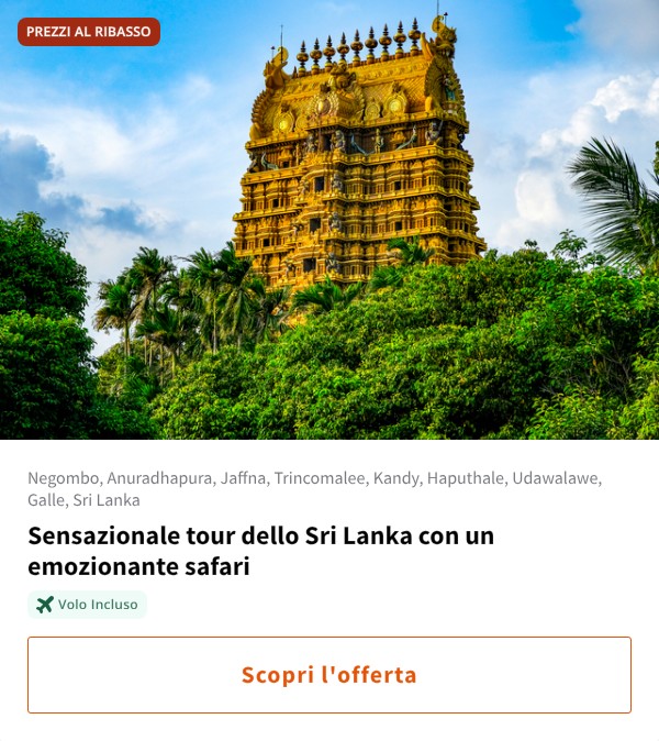 Sensazionale tour dello Sri Lanka con un emozionante safari