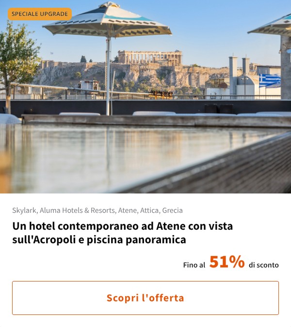 Un hotel contemporaneo ad Atene con vista sull'Acropoli e piscina panoramica