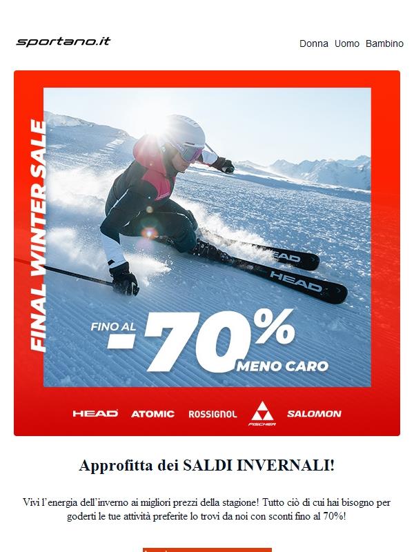 La più grande svendita della stagione è iniziata! Sconti fino al 70%!