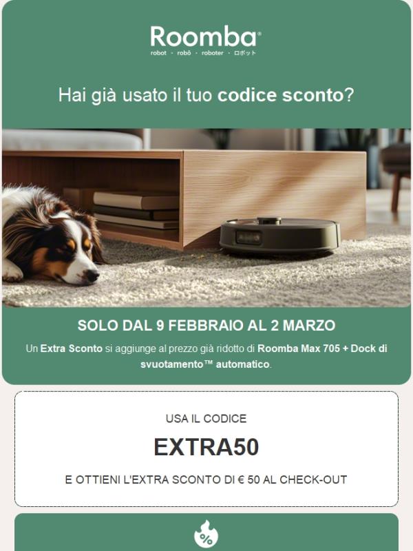Hai già usato il tuo codice sconto?