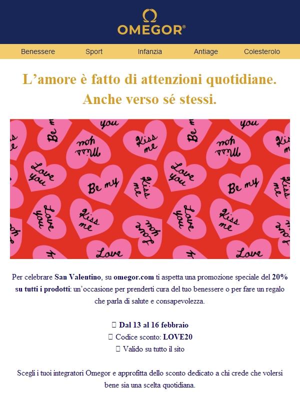San Valentino: -20% su tutto per prenderti cura di chi ami ❤️