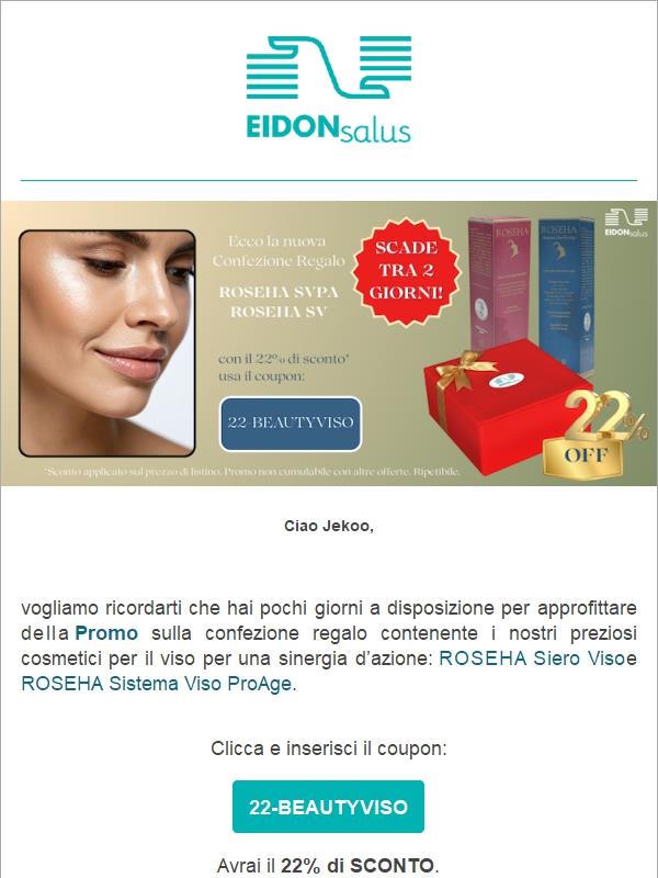 Promo confezione regalo ROSEHA Siero + Sistema Viso in scadenza