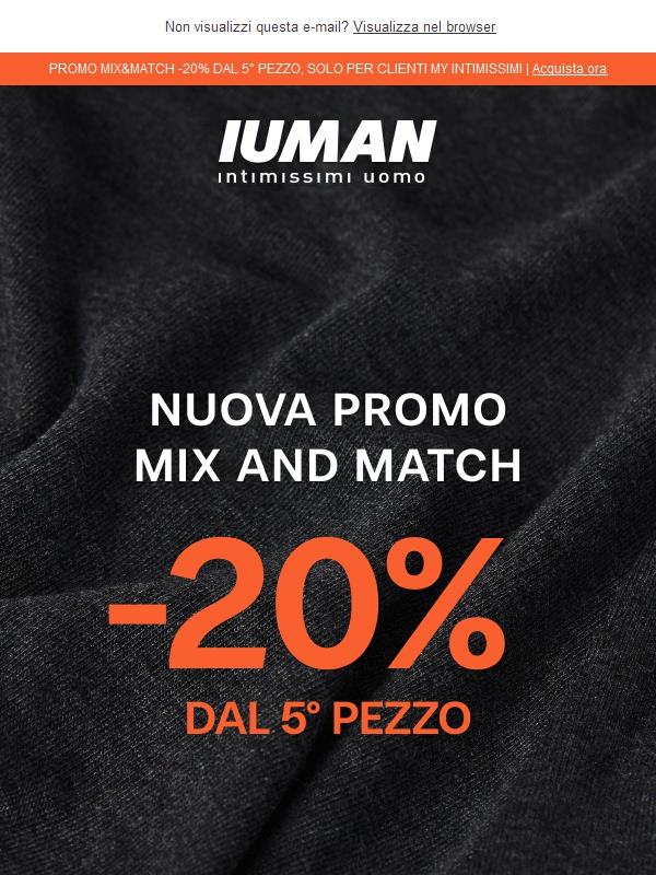 Nuova promo per LUI 📢 -20% dal 5° pezzo