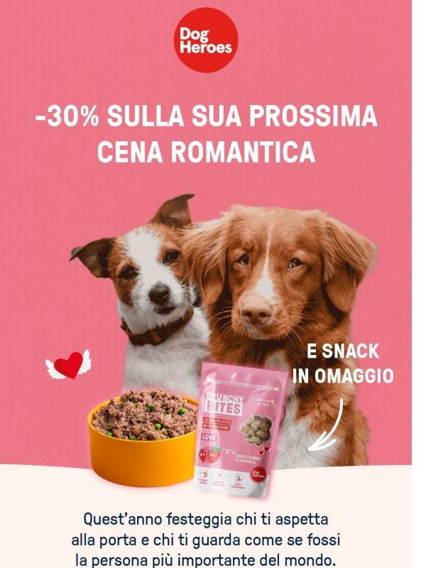 -30% + Crunchy Bites gusto LOVE in regalo❤️