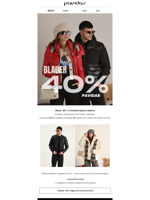 Blauer -40% | Il momento giusto è adesso