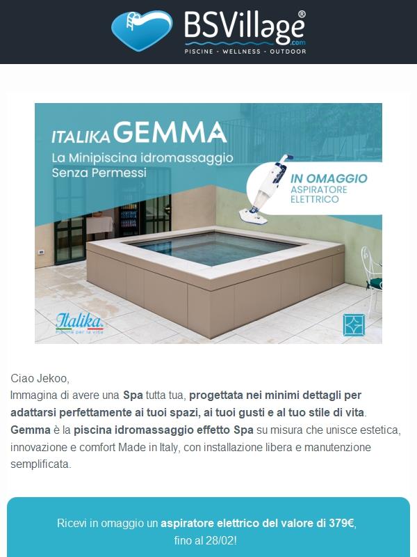 Relax su misura: Mini Piscina Idromassaggio con Omaggio!