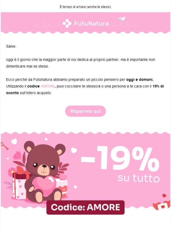19% di sconto per San Valentino ❤