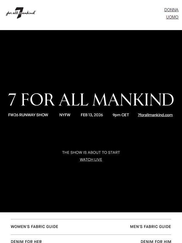 FW26 Live Stream Starts Now